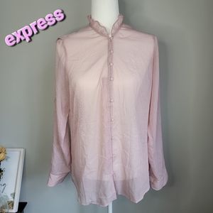 NWOT pink express long sleeve top size large